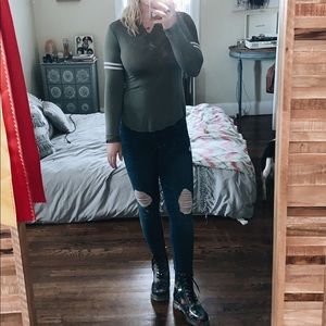 Olive Green Long Sleeve Shirt